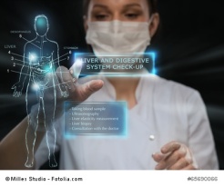 Doctor working virtual interface